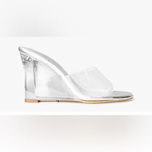 TONY BIANCO - Alessi Clear Vinylite/Silver Wedges -